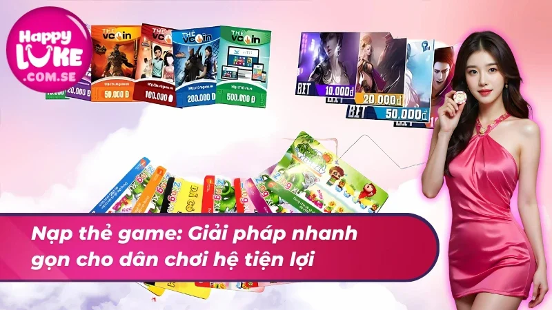Không cần ví, không cần bank: Nạp tiền HAPPYLUKE bằng thẻ game.
